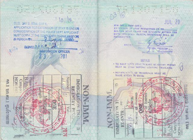 Thai Visa Stamped
